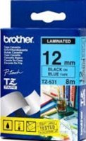 TZE531 Brother 12mm Black on Blue Tape for P-Touch TZE531 Brother 12mm Black on Blue Tape for P-Touch
