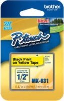 MK631 Brother 12mm Black on Yellow Tape for P-Touch MK631 Brother 12mm Black on Yellow Tape for P-Touch