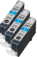 2947B001-K Canon CLI-221 (3 Pack) Cyan Ink Tank 2947B001-K Canon CLI-221 (3 Pack) Cyan Ink Tank