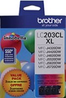 LC2033PKS Brother High Yield Tri-Color Ink Cartridge 3pk