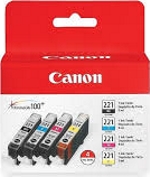2946B017 Canon CLI-221 Ink Value Pack (4 colours)