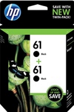 CZ073FN#140 HP 61 Black Ink Cartridge Twin Pack CZ073FN#140 HP 61 Black Ink Cartridge Twin Pack