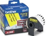 DK2606 Brother 2.4 in x 50 ft Black on Yellow Continuous Film Tape
