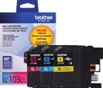 LC1033PKS Brother High Yield Tri-Color Ink Cartridge 3pk LC1033PKS Brother High Yield Tri-Color Ink Cartridge 3pk