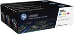 CF370AM HP 305A 3-pack Cyan/Magenta/Yellow LaserJet Toner Cartridges