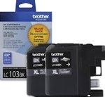 LC1032PKS Brother High Yield Black Ink Cartridge 2pk