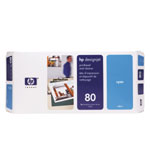 C4821A HP 80 Cyan PrintHead And Printhead Cleaner