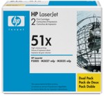 Q7551XD HP 51X 2-pack High Yield Black LaserJet Toner Cartridges