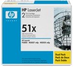 Q7551XD HP 51X 2-pack High Yield Black LaserJet Toner Cartridges